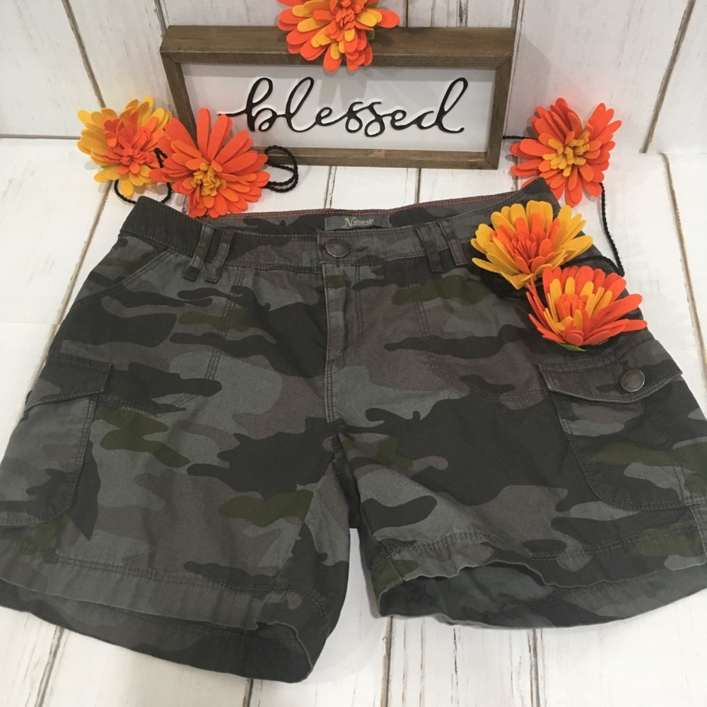 Camo Cargo Shorts by Natural Reflections - Picture 2 of 16